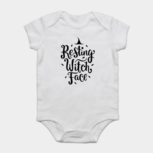 Resting Witch Face Baby Bodysuit by Frank Ring